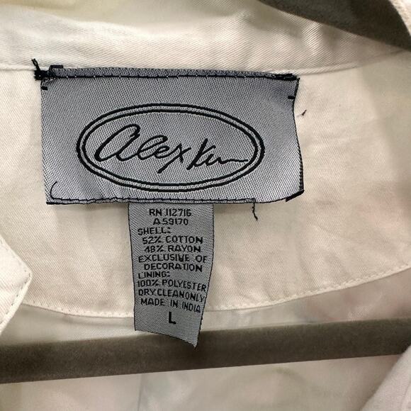 Vintage Alex Kim Women's Large Floral Embroidered Jacket Button Up Lined‎ EUC - Picture 7 of 11